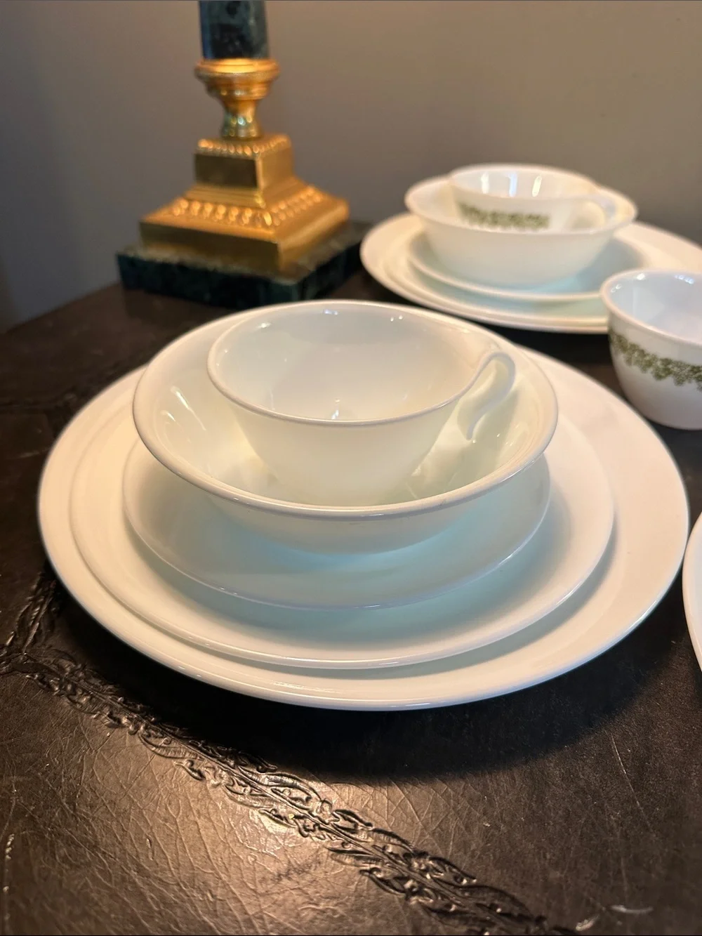 Vintage Corelle winter Frost white dinner set